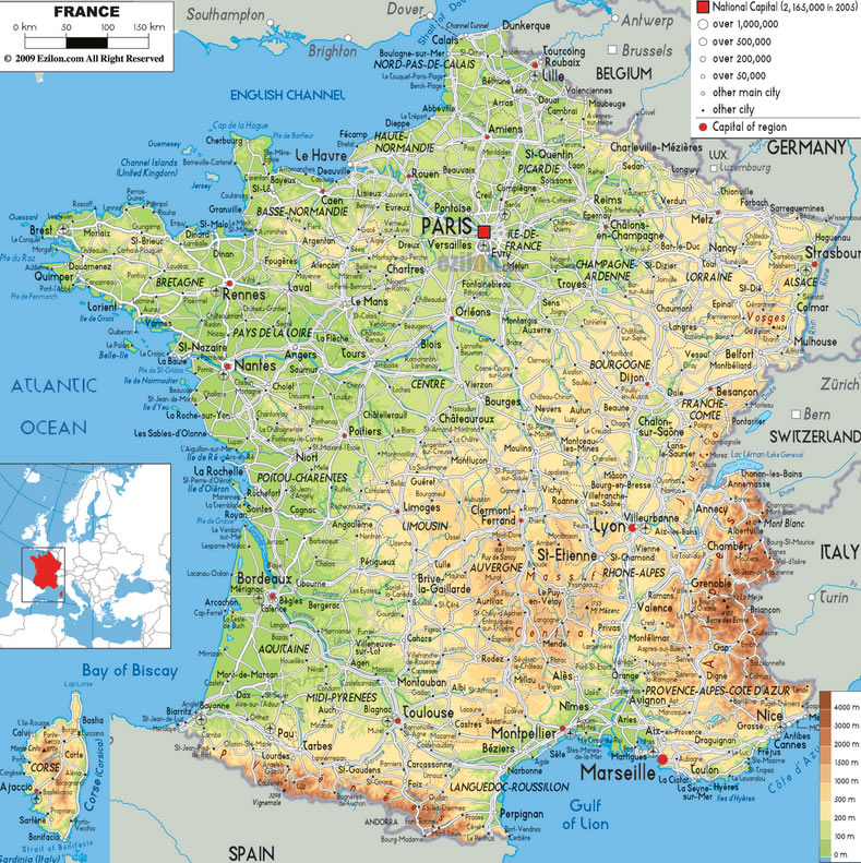 karte von frankreich