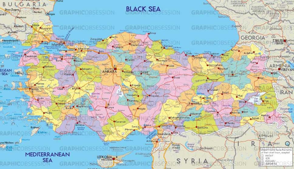 karte von turkei