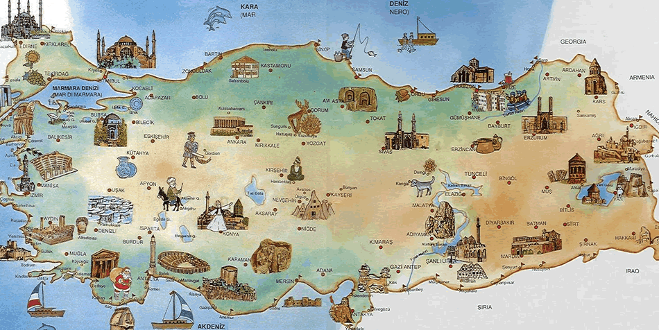 turkei tourist karte