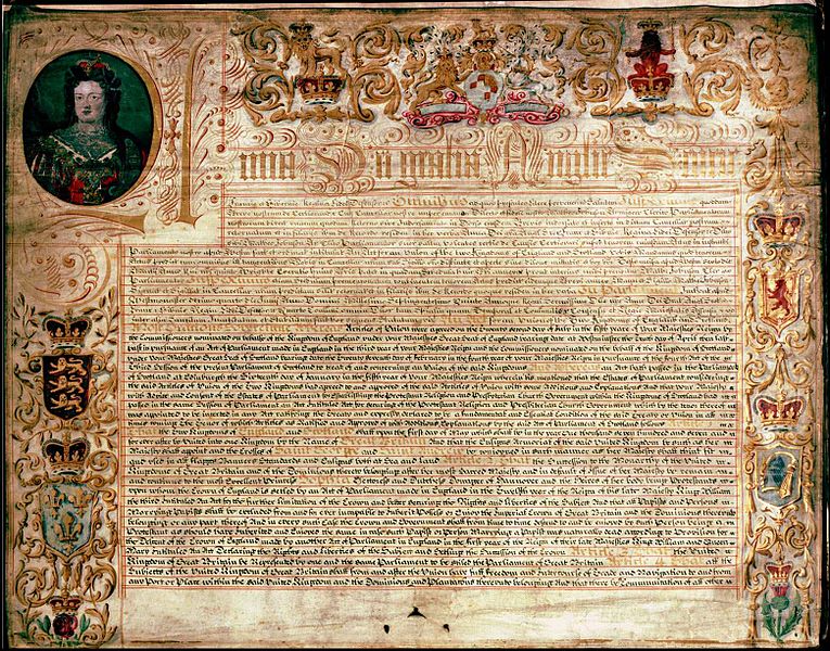Vertrag der Union UK 1707