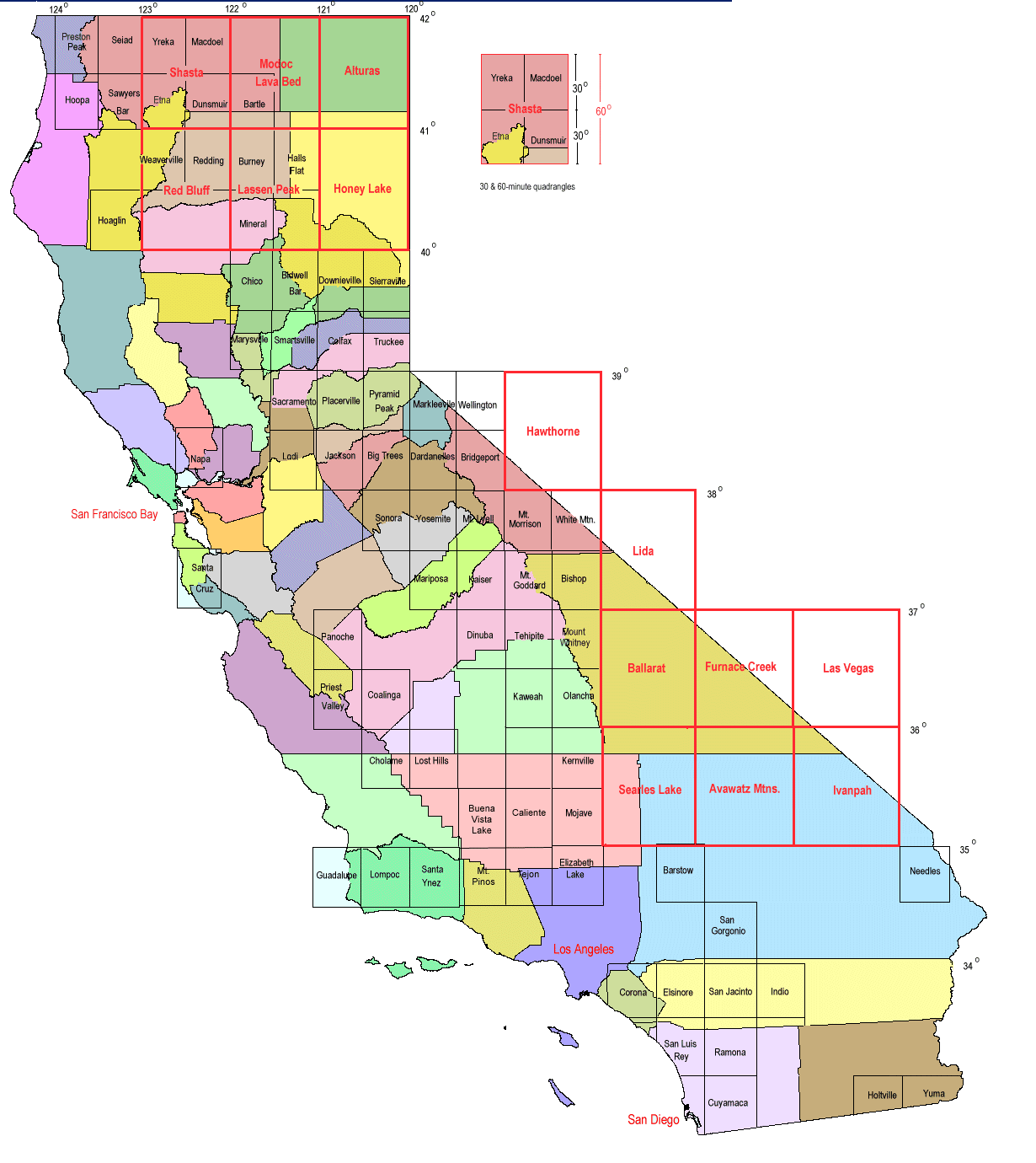california stadte karte