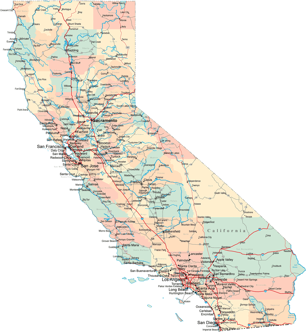 california strase karte