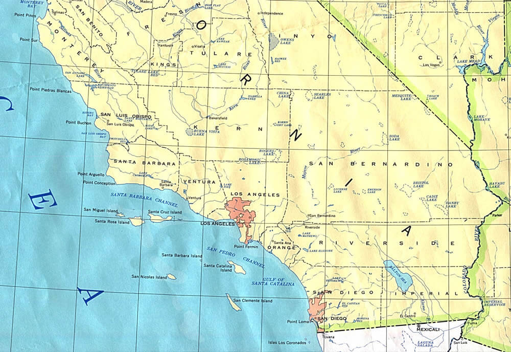 die karte sud california
