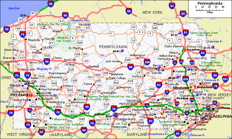 pennsylvania strase karte