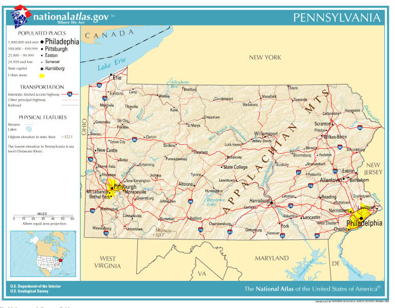pennsylvania national atlas usa