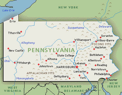 pennsylvania national park karte