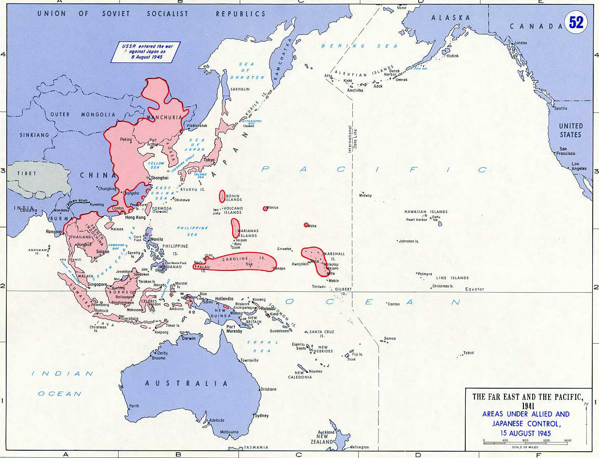 asien pazifik krieg karte 1945