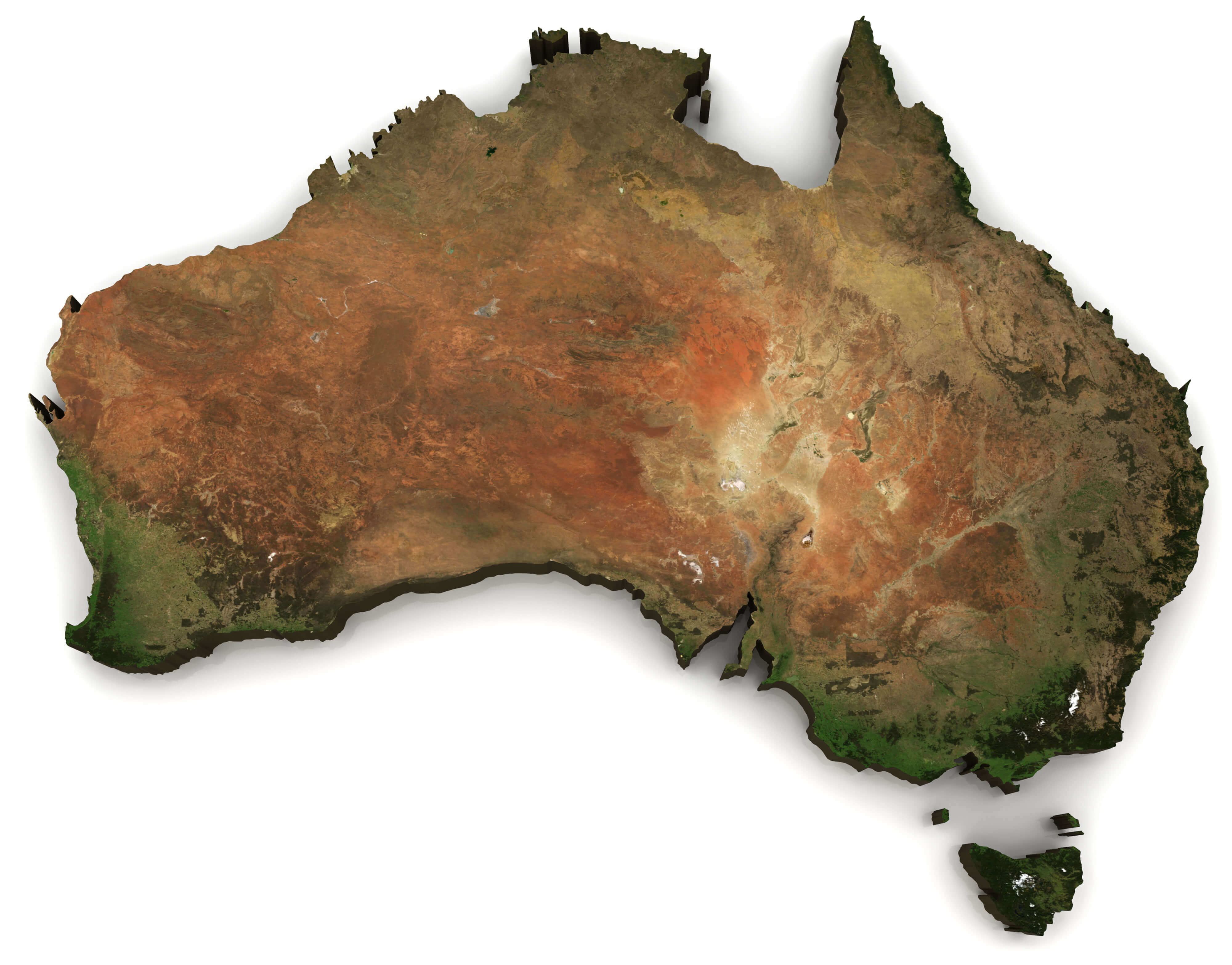 Australien 3d topographie Karte
