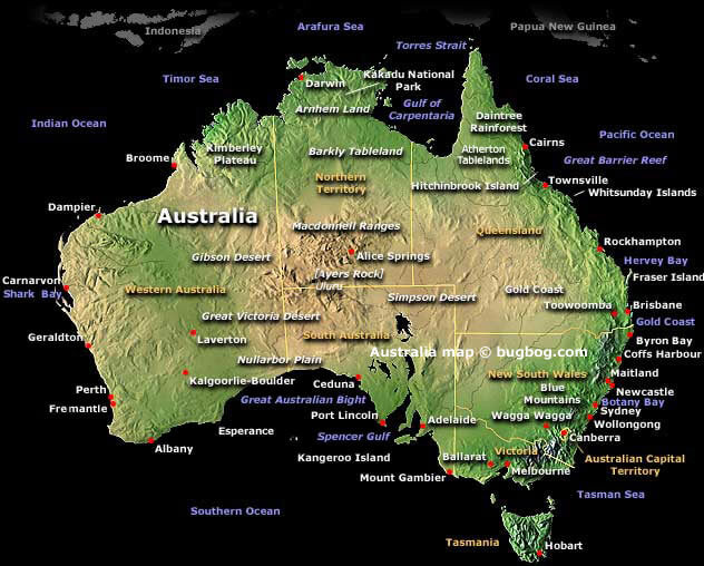 australien karte