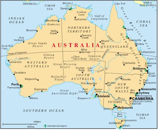 australisch karte Tamworth