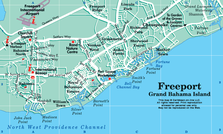 freeport bahamas karte