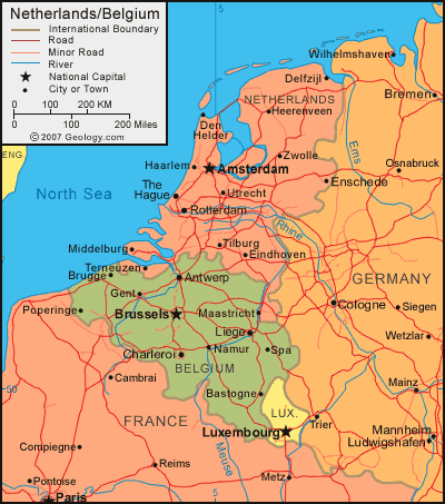 belgien karte
