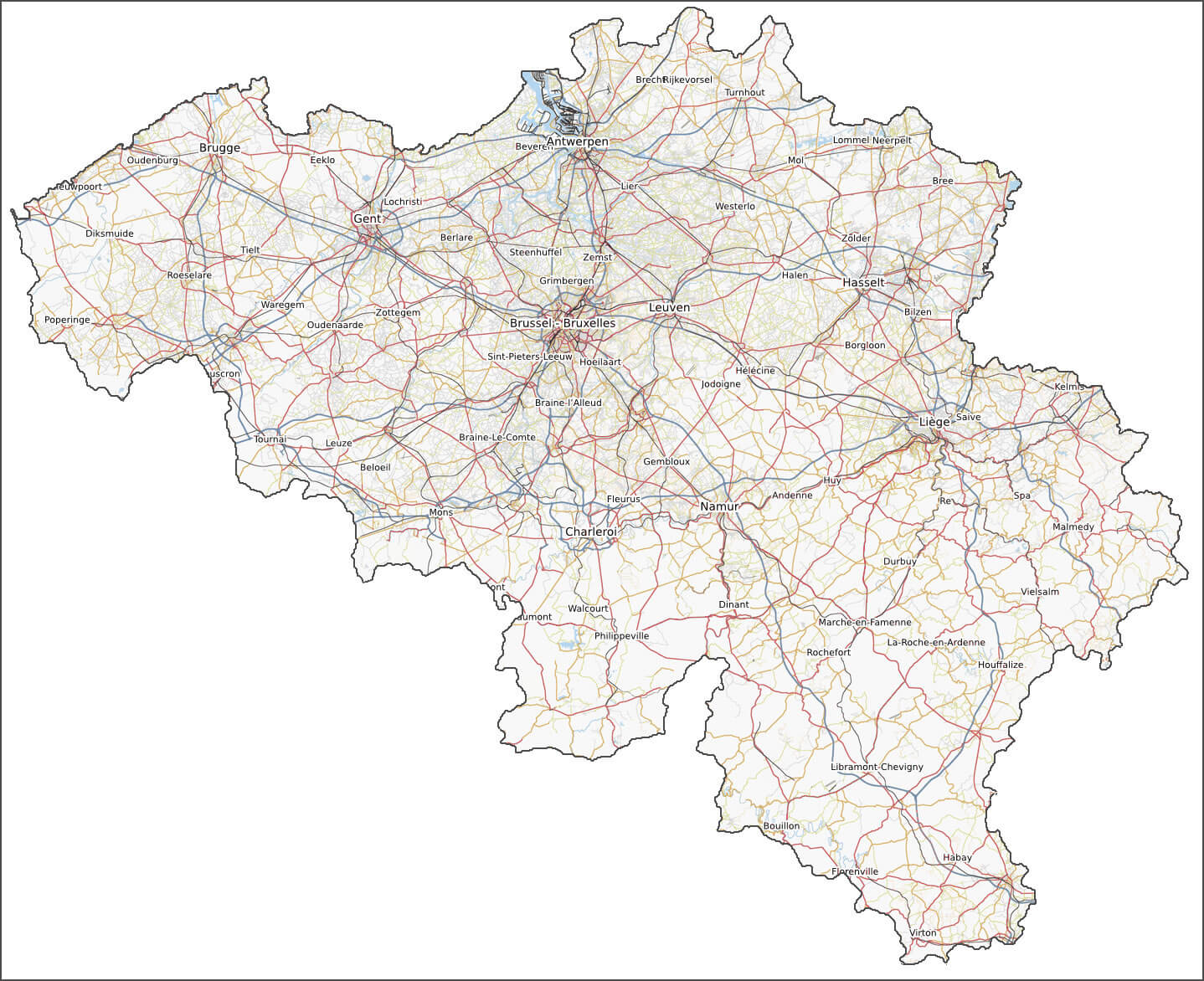belgien karte 2010