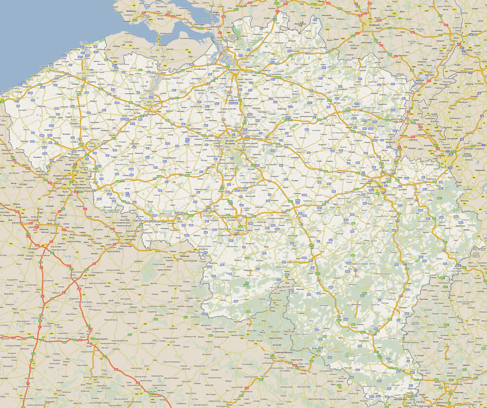 belgien strase karte