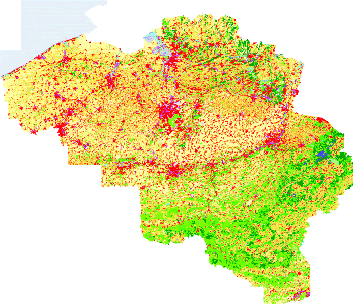 belgique bevolkerung karte