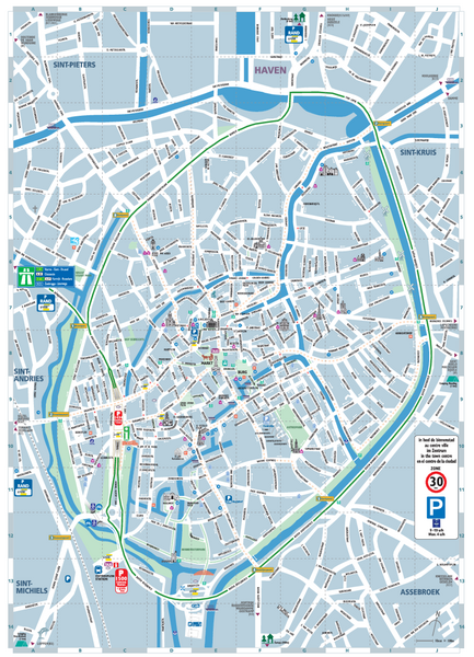 Brugge Tourist karte