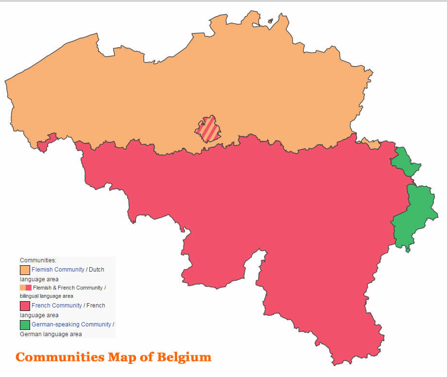 gemeinden karte von belgien