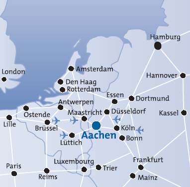 Aachen regional karte