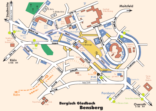 Bergisch Gladbach Tourist karte