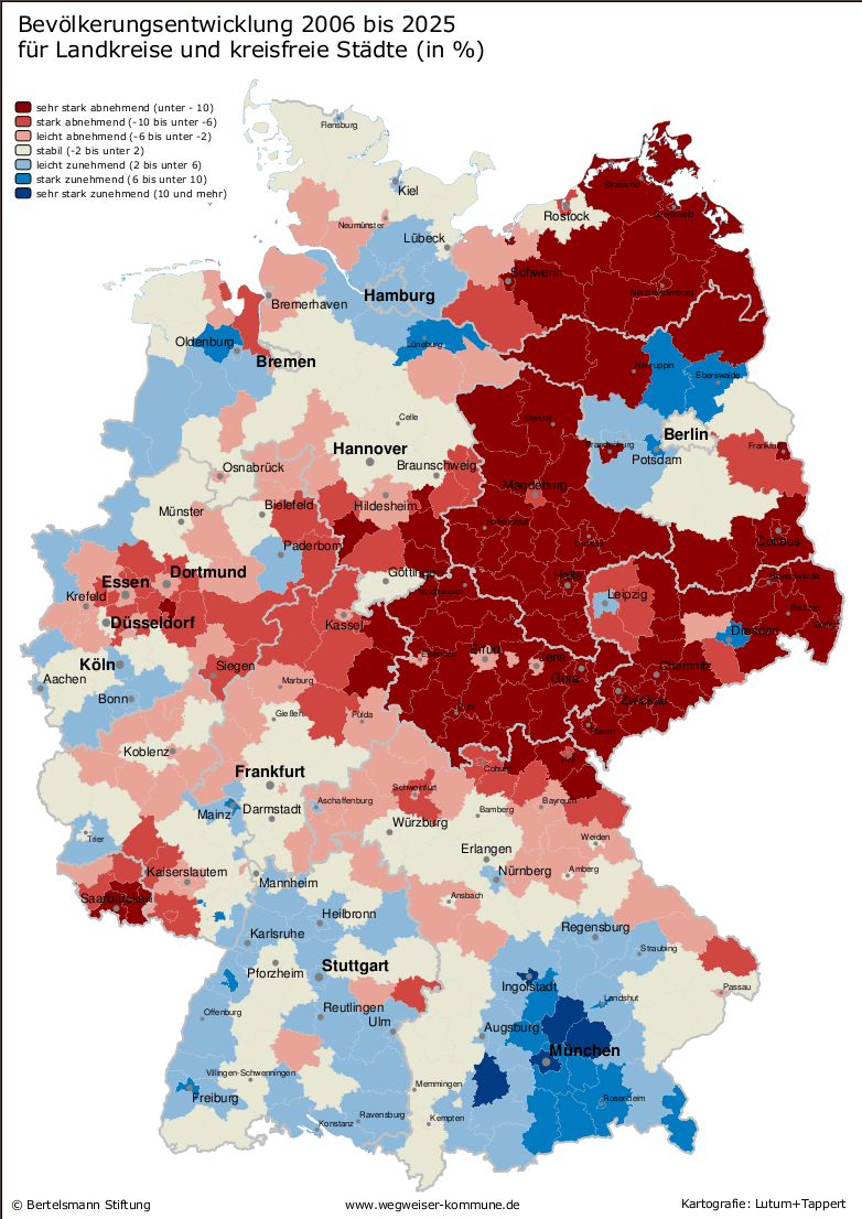 deutschlands bevolkerung changes 2006 2025