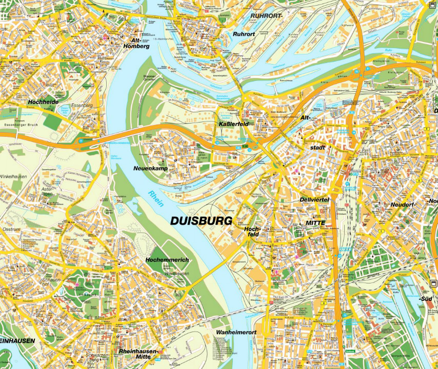Duisburg stadt center karte