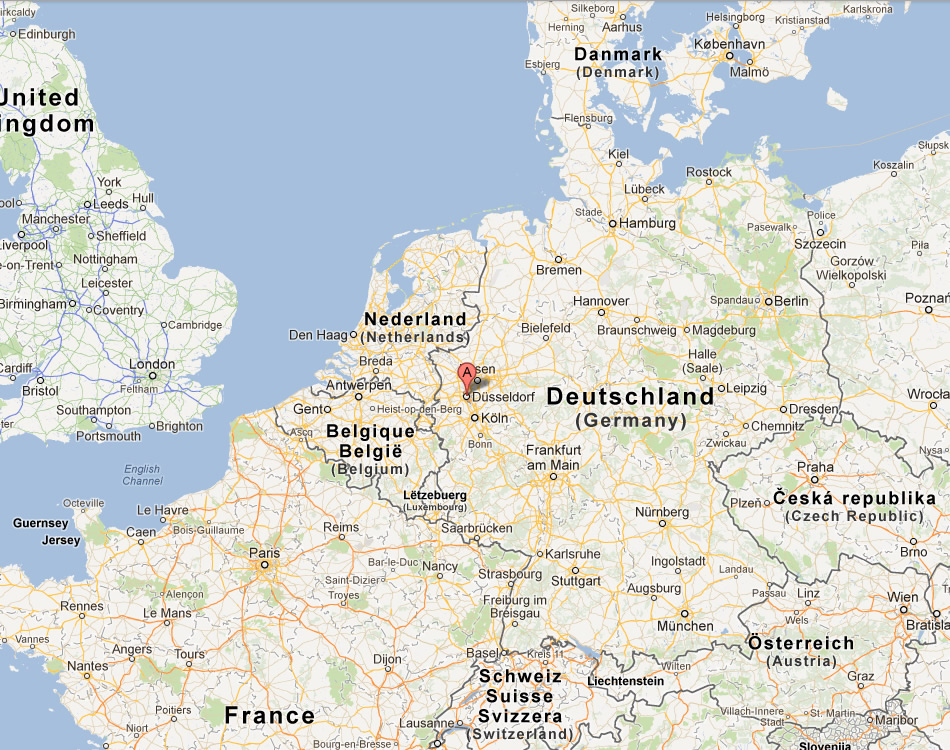 karte von Dusseldorf deutschland