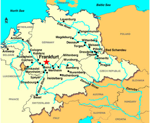 deutschland karte frankfurt