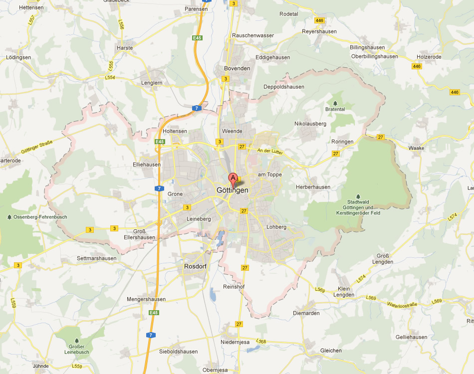 karte von Gottingen
