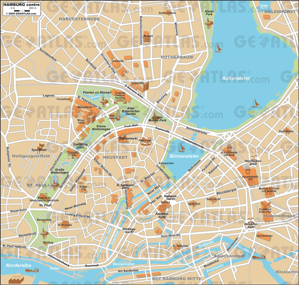 Hamburg centre karte