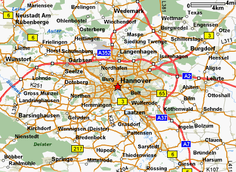 Hannover regional karte