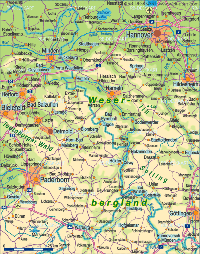 Hildesheim regional karte