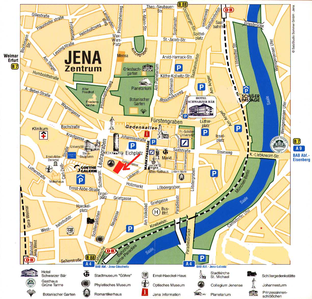 Jena tourist karte
