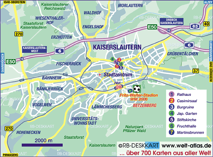 Kaiserslautern regional karte
