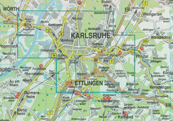 Karlsruhe regionen karte