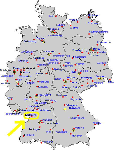 deutschland karte Karlsruhe
