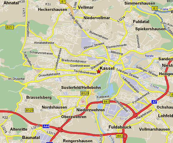Kassel route karte