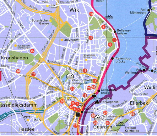 Kiel tourist karte