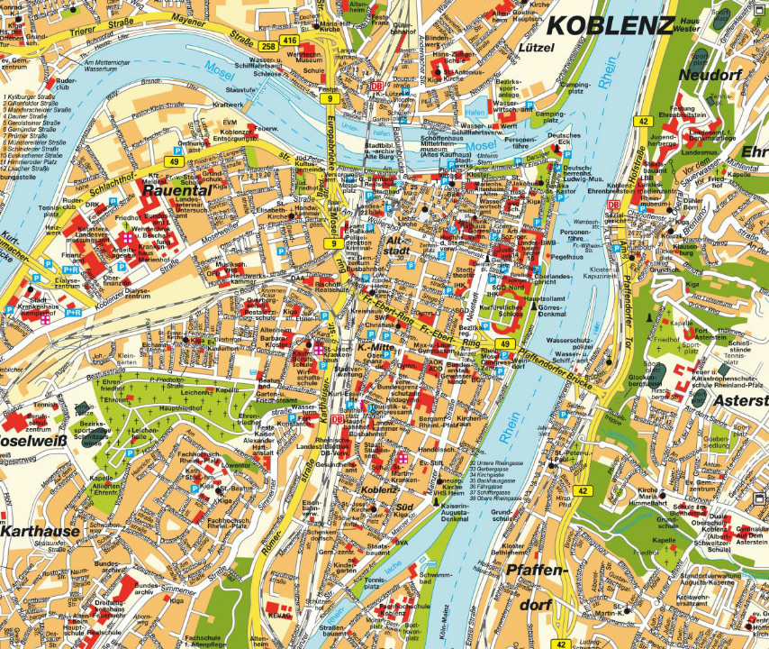 Koblenz karte
