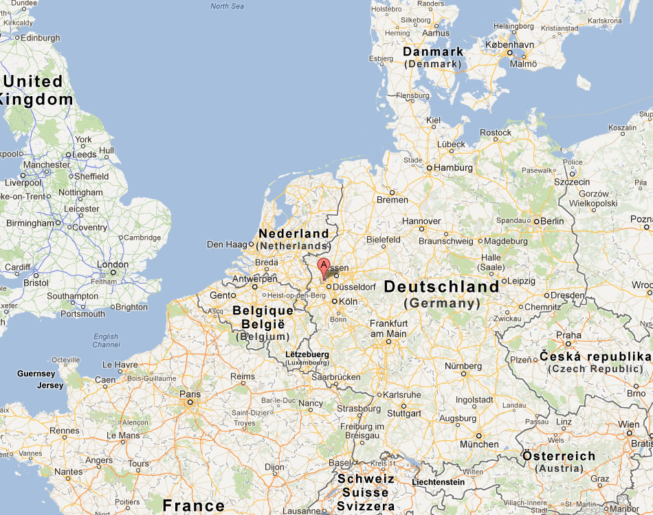 karte von Krefeld deutschland