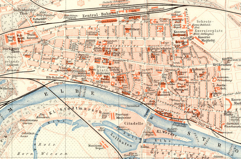 Magdeburg historisch karte