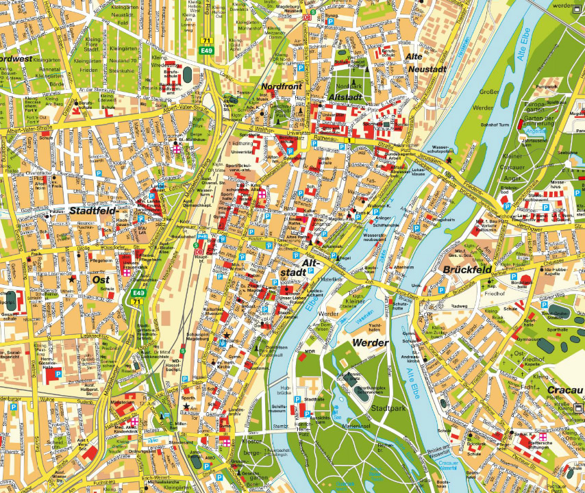 Magdeburg karte