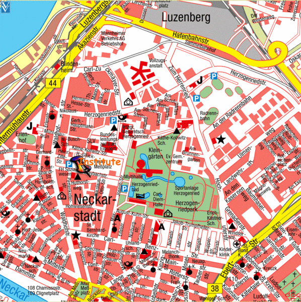 Mannheim Tourist karte