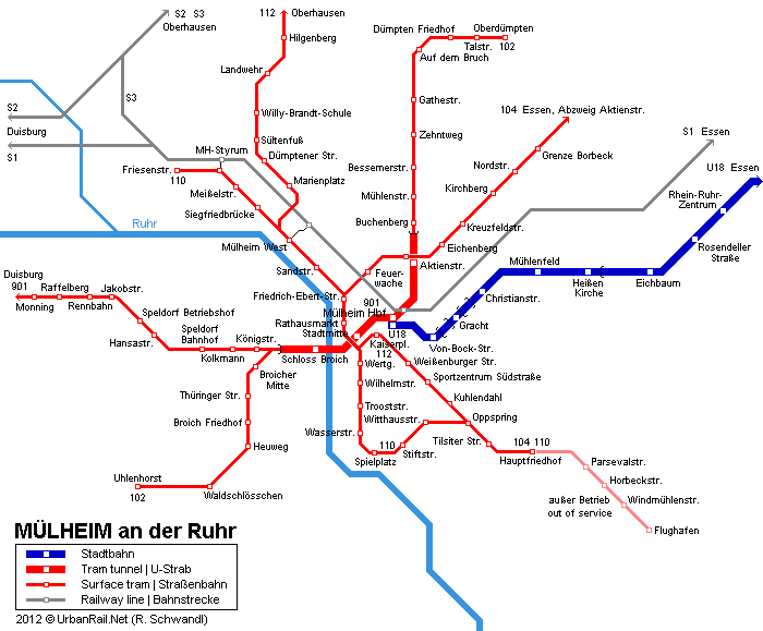 Mulheim metro karte
