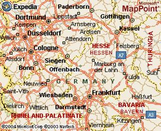 Offenbach regional karte