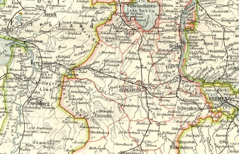 Oldenburg historisch karte