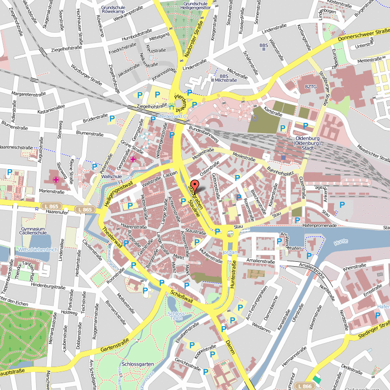 Oldenburg stadt karte