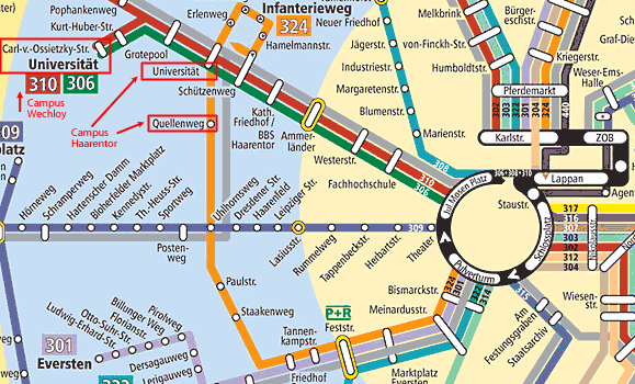 Oldenburg metro karte