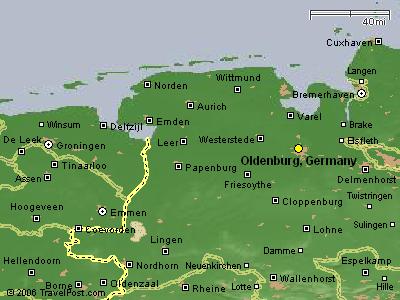 Oldenburg regionen karte