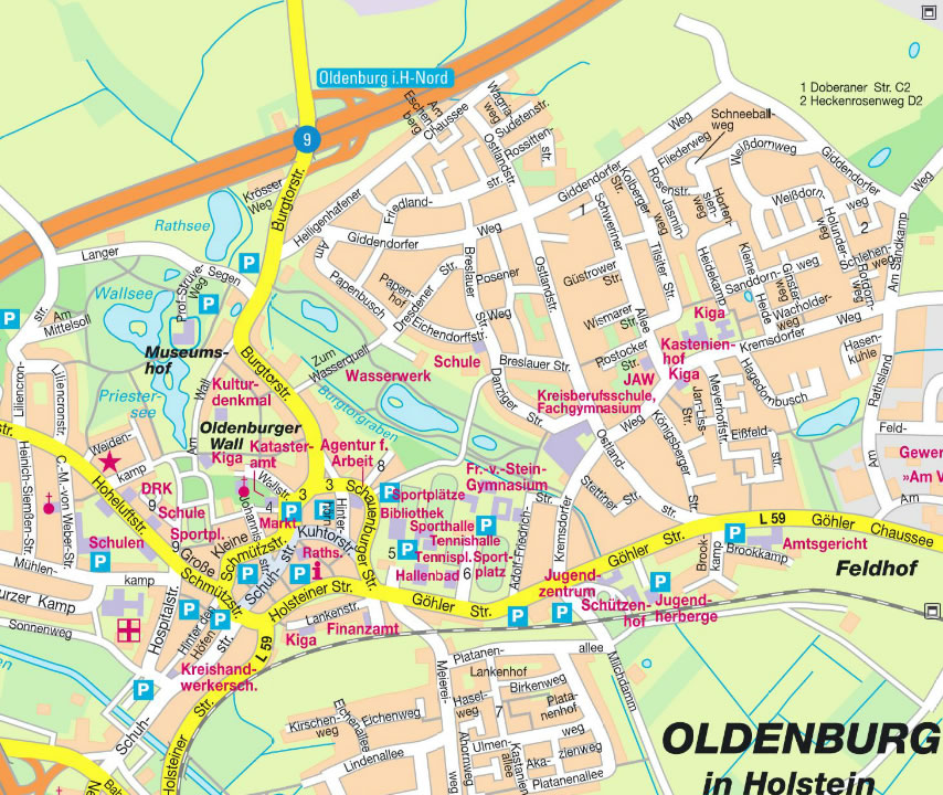 Oldenburg stadt center karte