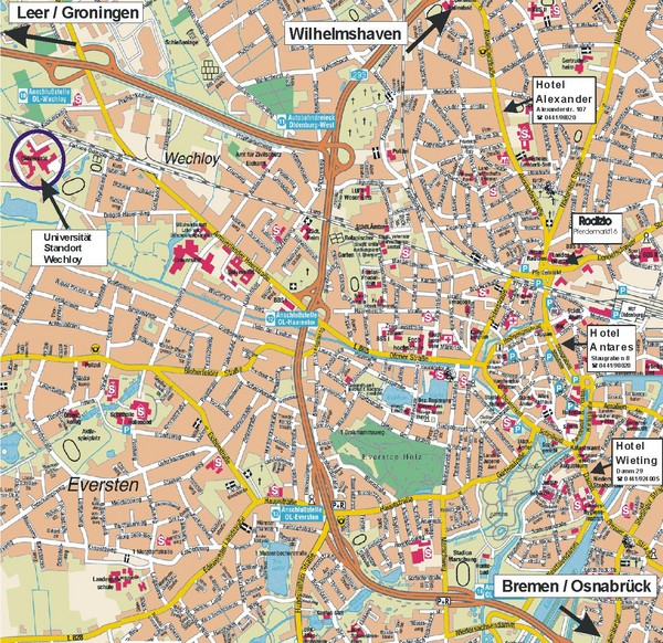 Oldenburg stadt karte